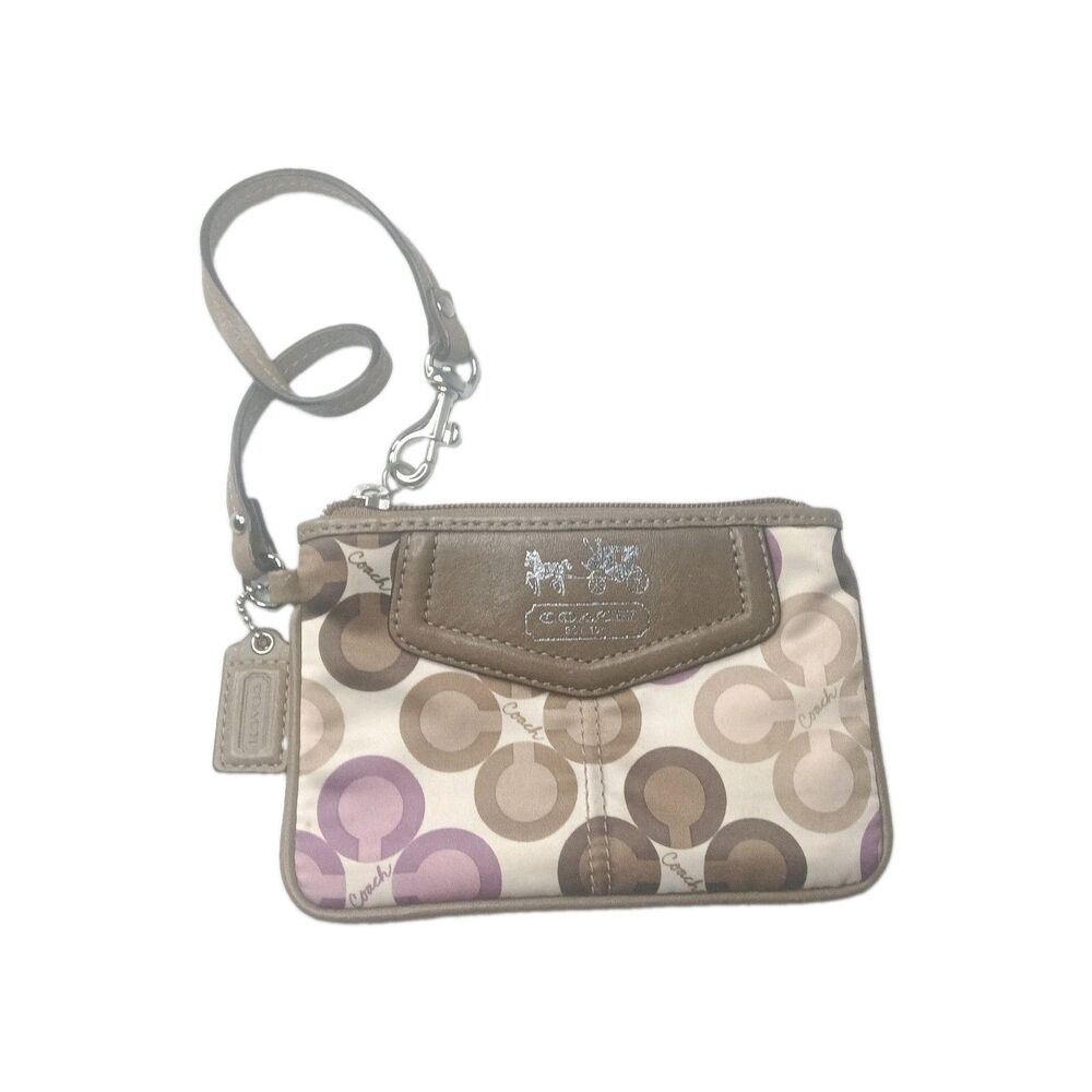 Vintage Y2K Coach Madison Signature Satin Wallet Wristlet Multicolor Purse